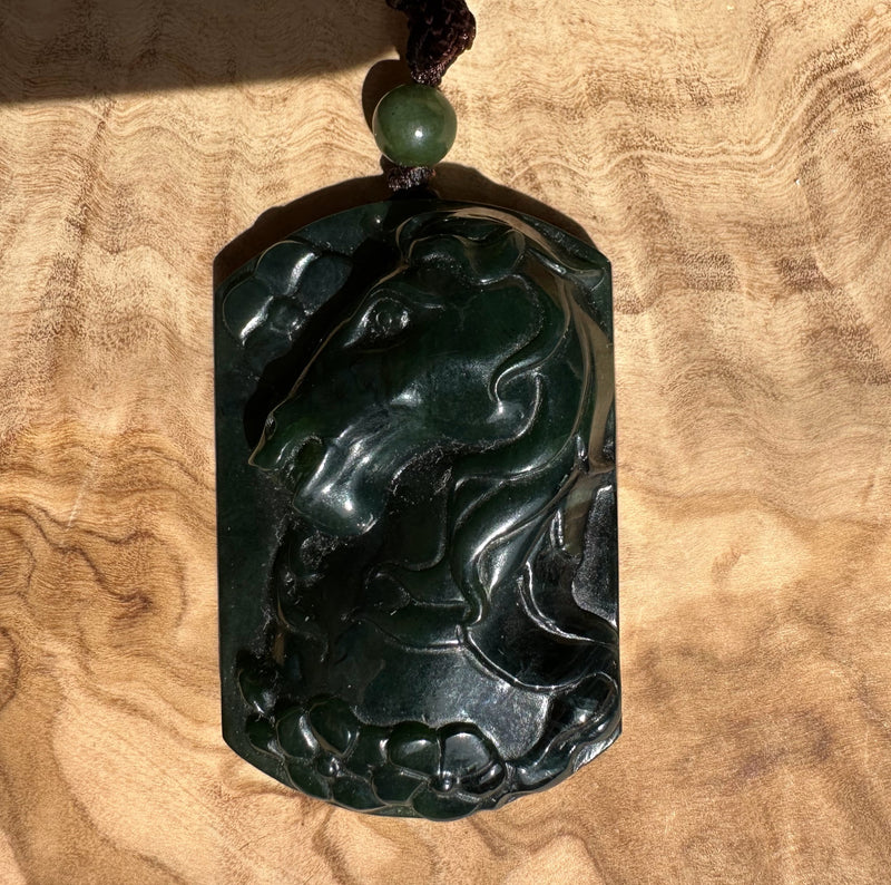 Jade Horse Pendant, 53mm*