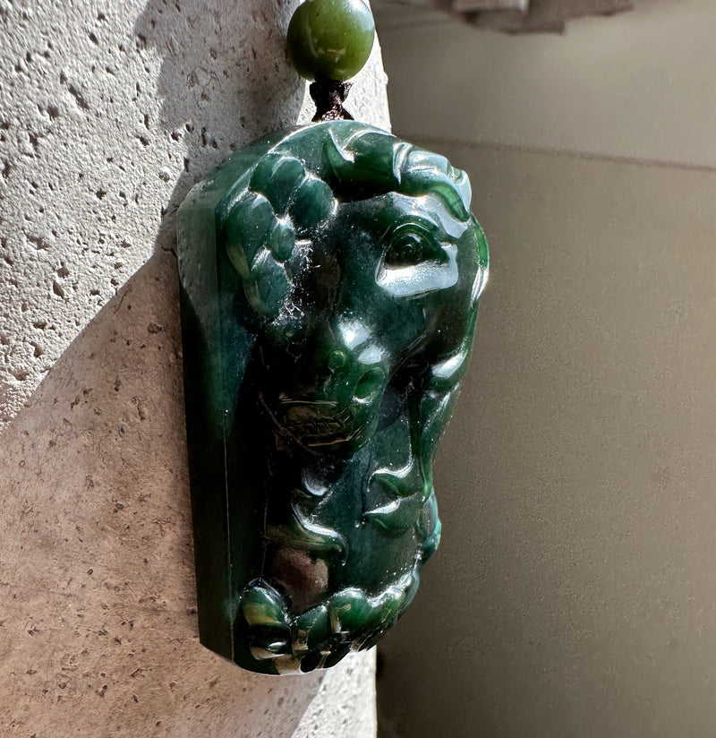 Jade Horse Pendant, 53mm*