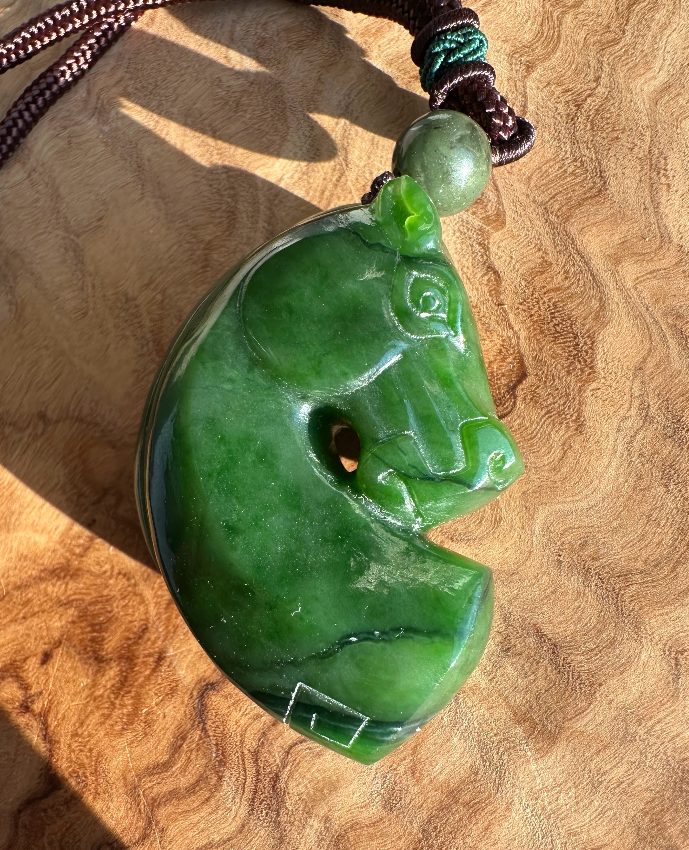 Canadian Jade Horse Pendant, 2.1