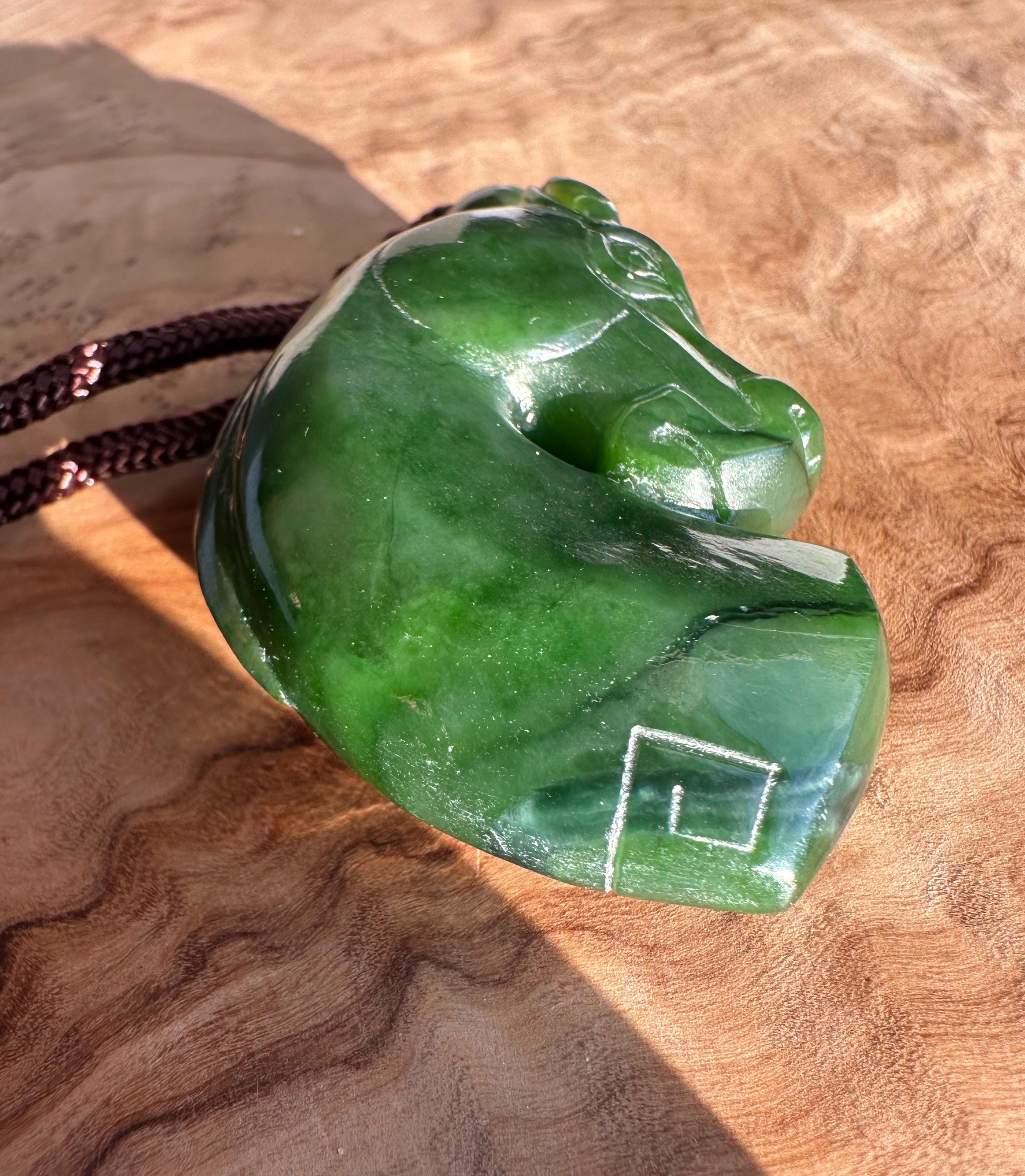 Canadian Jade Horse Pendant, 2.1