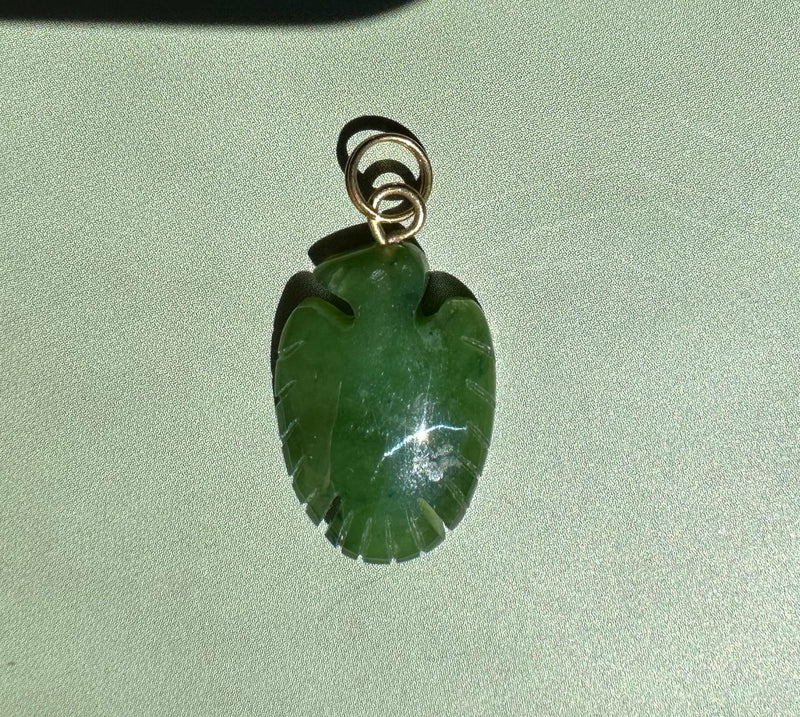 Canadian Jade Eagle Charm - 17mm