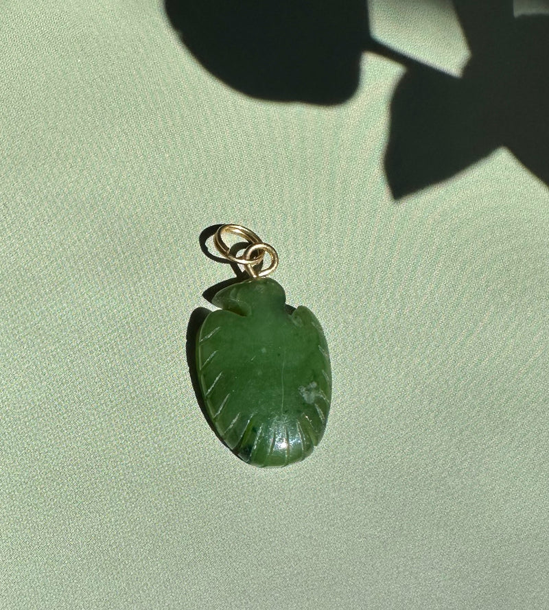 Canadian Jade Eagle Charm - 17mm