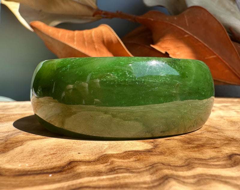 Wide Cassiar Jade Bangle - 59.5x25mm (as is)