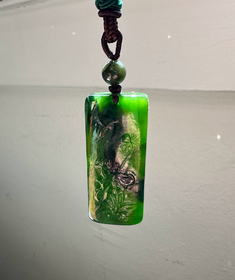 Canadian Jade Flower Pendant - 45mm*