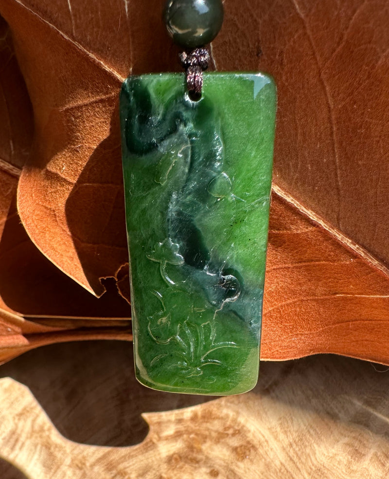 Canadian Jade Flower Pendant - 45mm*