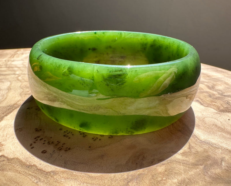 A Grade Cassiar Jade Bangle, 59 x 24mm*