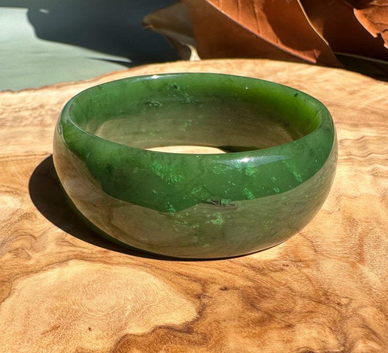 A Grade Cassiar Jade Bangle, 59 x 24mm*