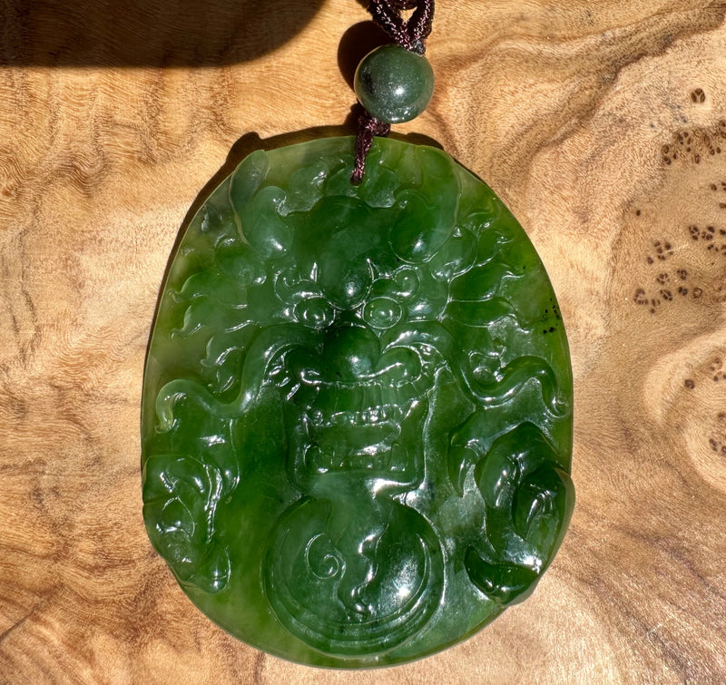Canadian Jade Dragon Pendant - 54mm*
