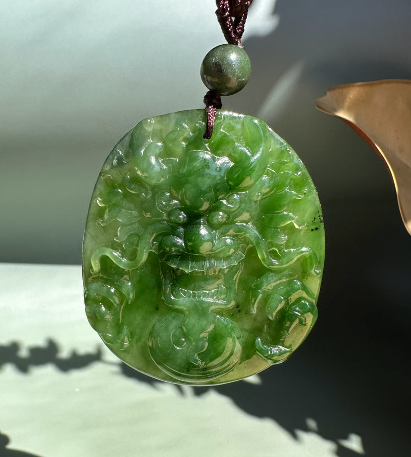 Canadian Jade Dragon Pendant - 54mm*