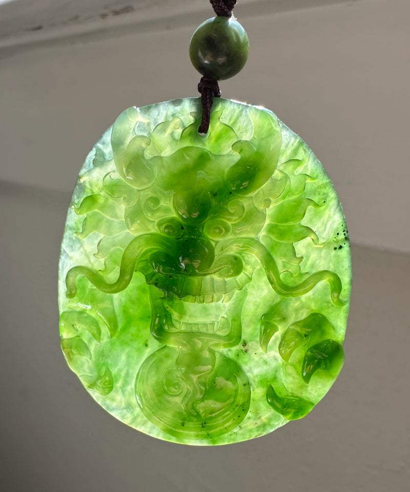 Canadian Jade Dragon Pendant - 54mm*
