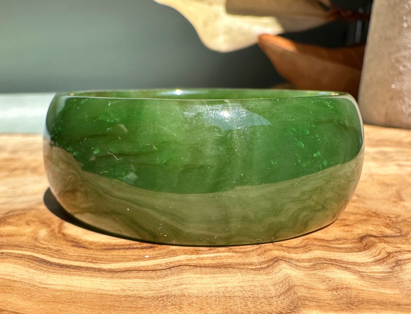 Wide Cassiar Jade Bangle - 57.5x25.25mm (as is)