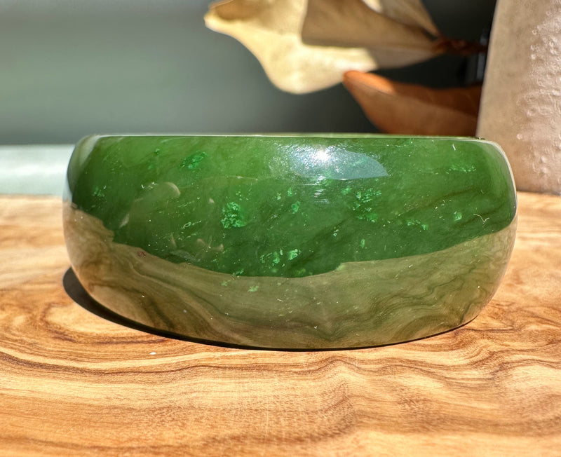 Wide Cassiar Jade Bangle - 57.5x25.25mm (as is)