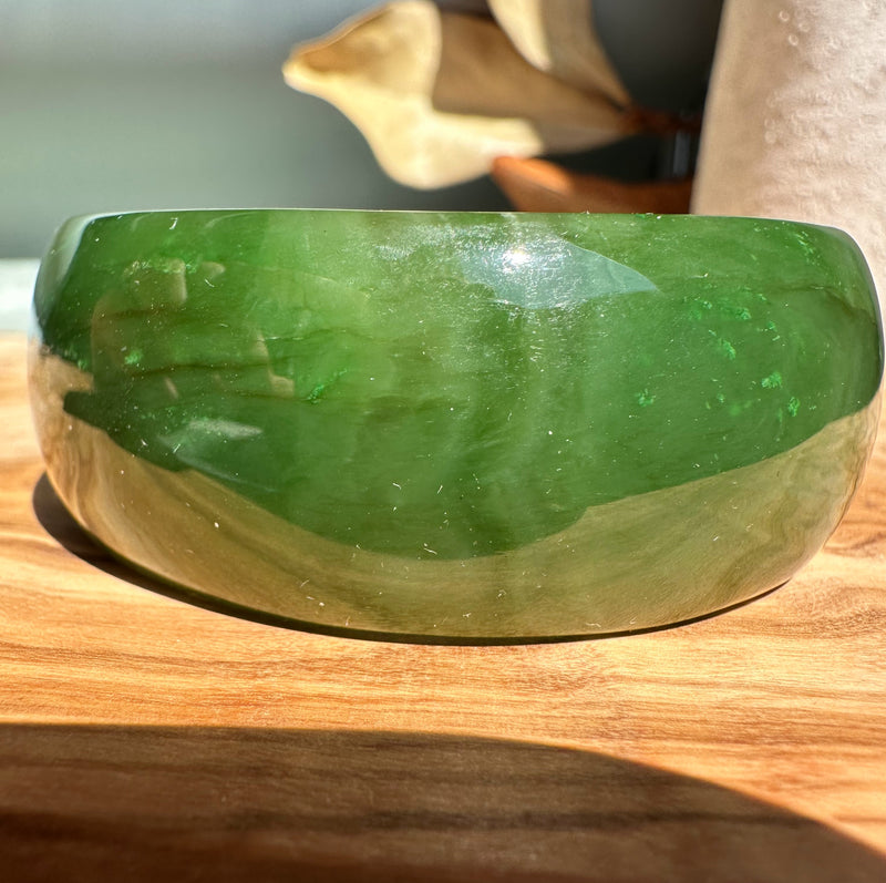 Wide Cassiar Jade Bangle - 57.5x25.25mm (as is)