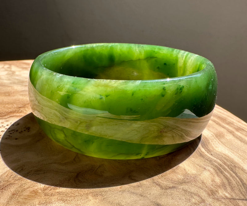 Wide Cassiar Jade Bangle - 57.5x25.25mm (as is)