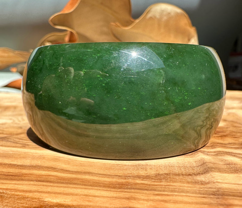 Dark Green A Grade Wide Bangle, 56 x 31mm*