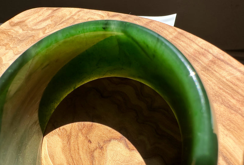 Dark Green A Grade Wide Bangle, 56 x 31mm*