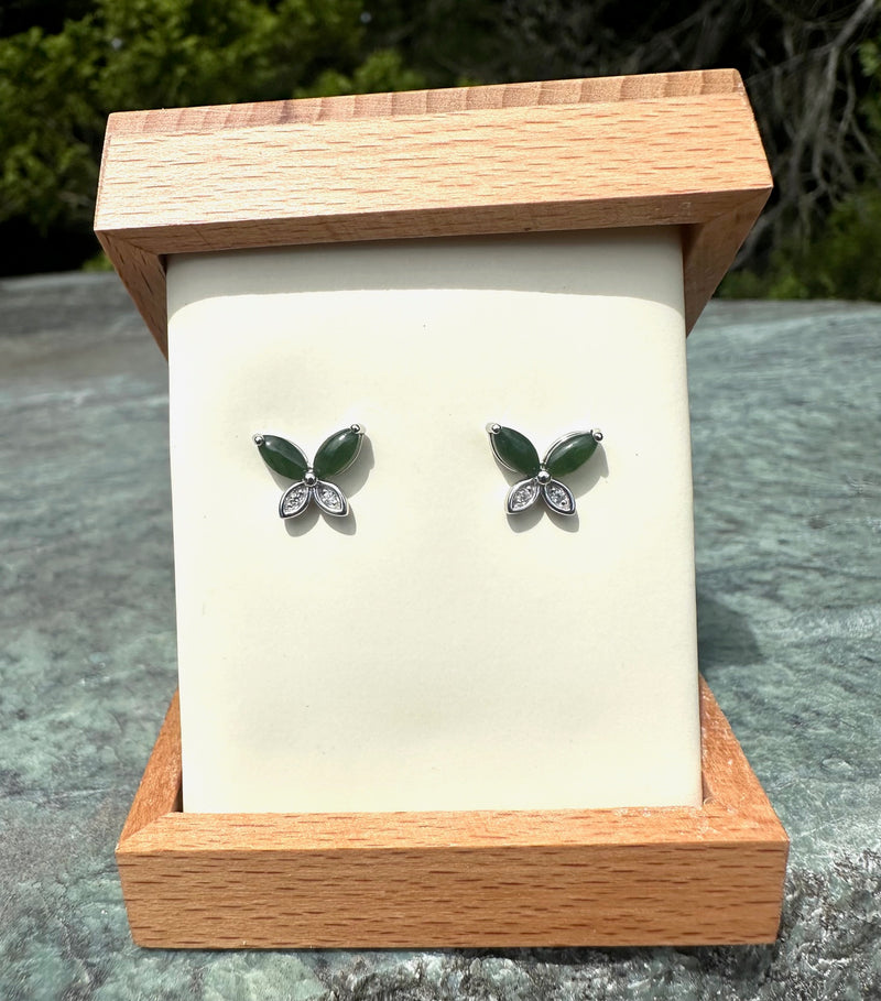 Silver Butterfly Studs, 6545