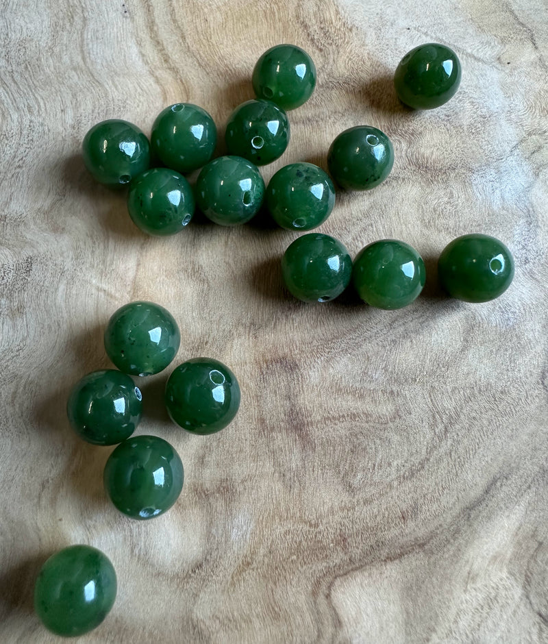 8mm Canadian Jade Bead -Regular Hole Size Jewelry Grade (Individually or as a set of 10) (Copy)