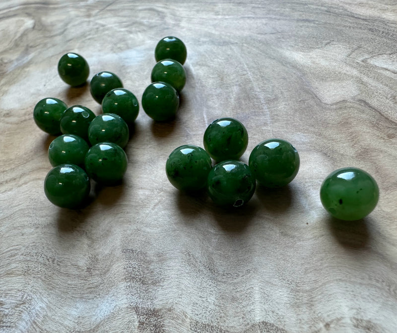 8mm Canadian Jade Bead -Regular Hole Size Jewelry Grade (Individually or as a set of 10) (Copy)