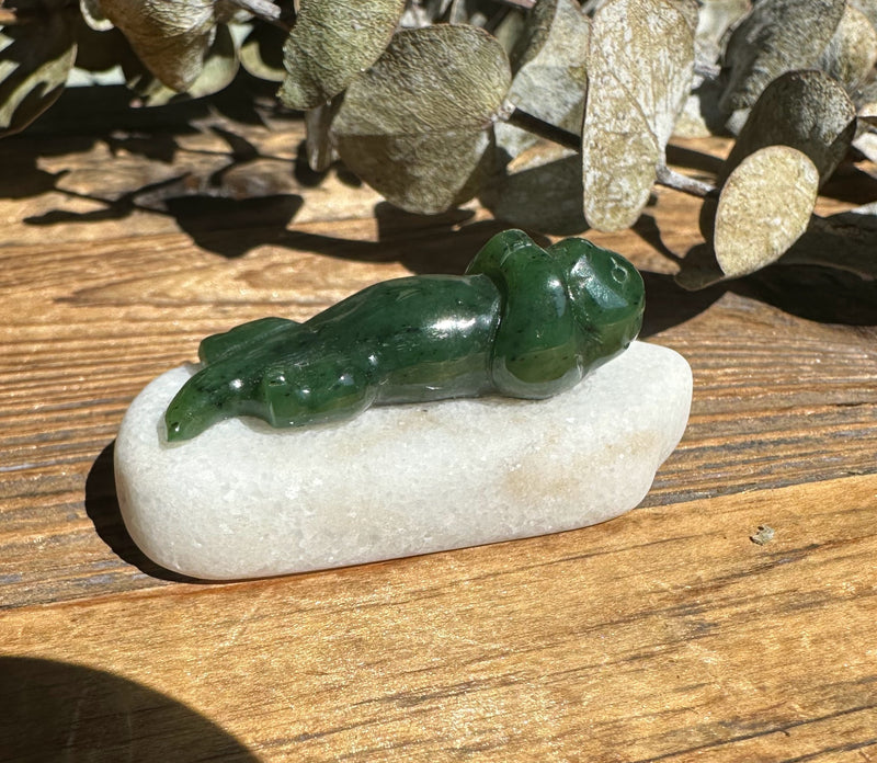 Canadian Jade Otter on star marble base