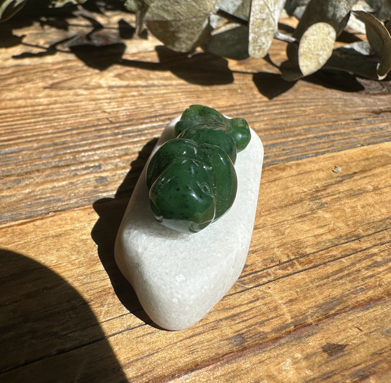 Canadian Jade Otter on star marble base