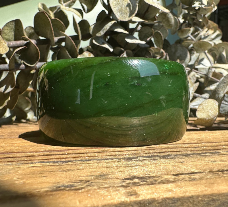 Extra Wide Cassiar Jade Bangle - 55x32mm (as is)