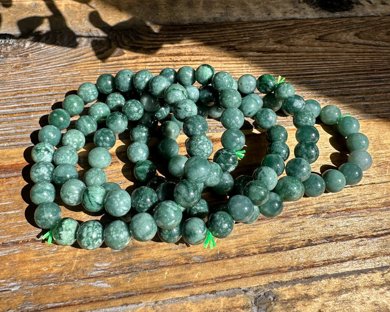 Guatemalan Jadeite Bead Bracelet - 8mm