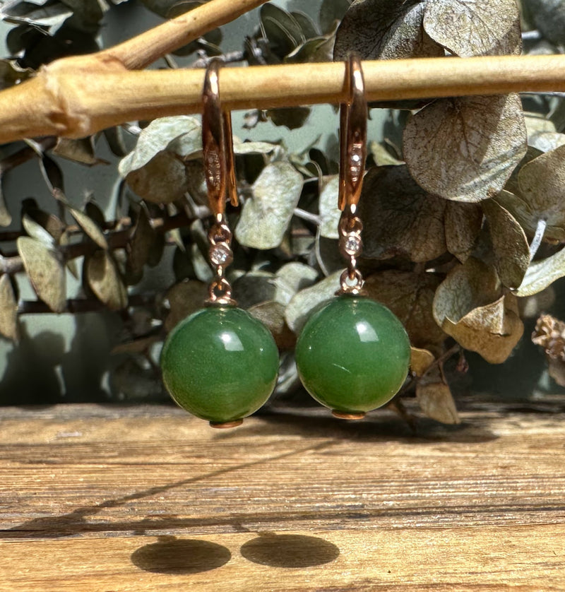 18k AA Jade Earrings