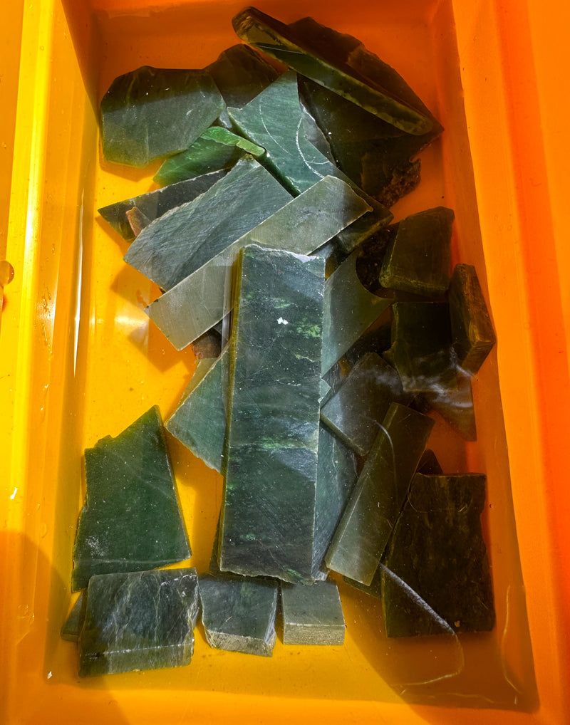 Canadian Nephrite Jade Small Slab Sample Pack - 1/2 pound