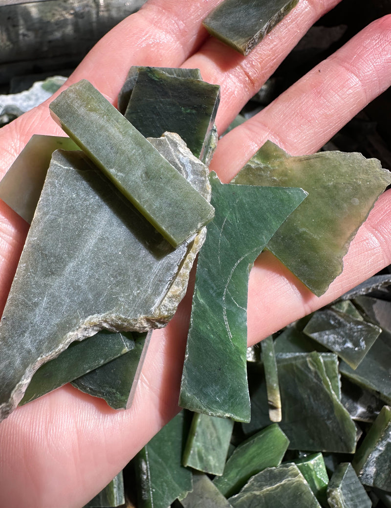 Canadian Nephrite Jade Small Slab Sample Pack - 1/2 pound