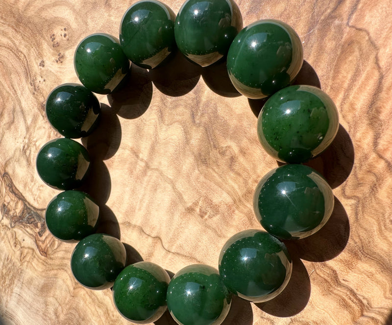 18mm A Grade Jade Bead Bracelet