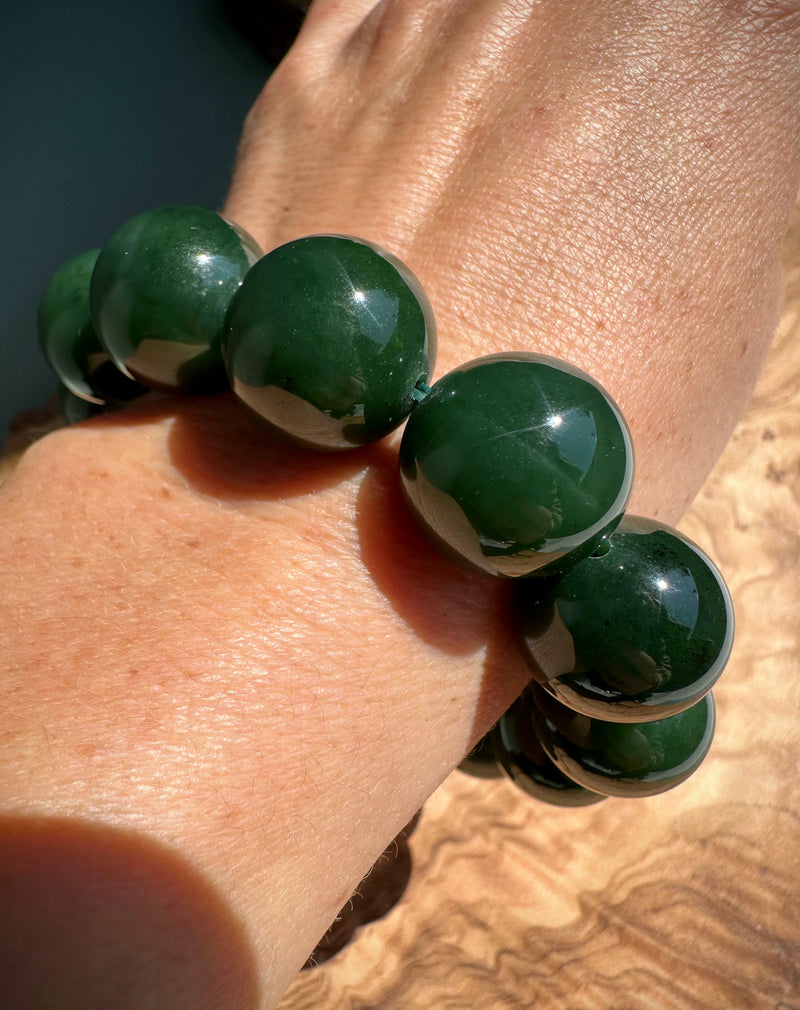 18mm A Grade Jade Bead Bracelet