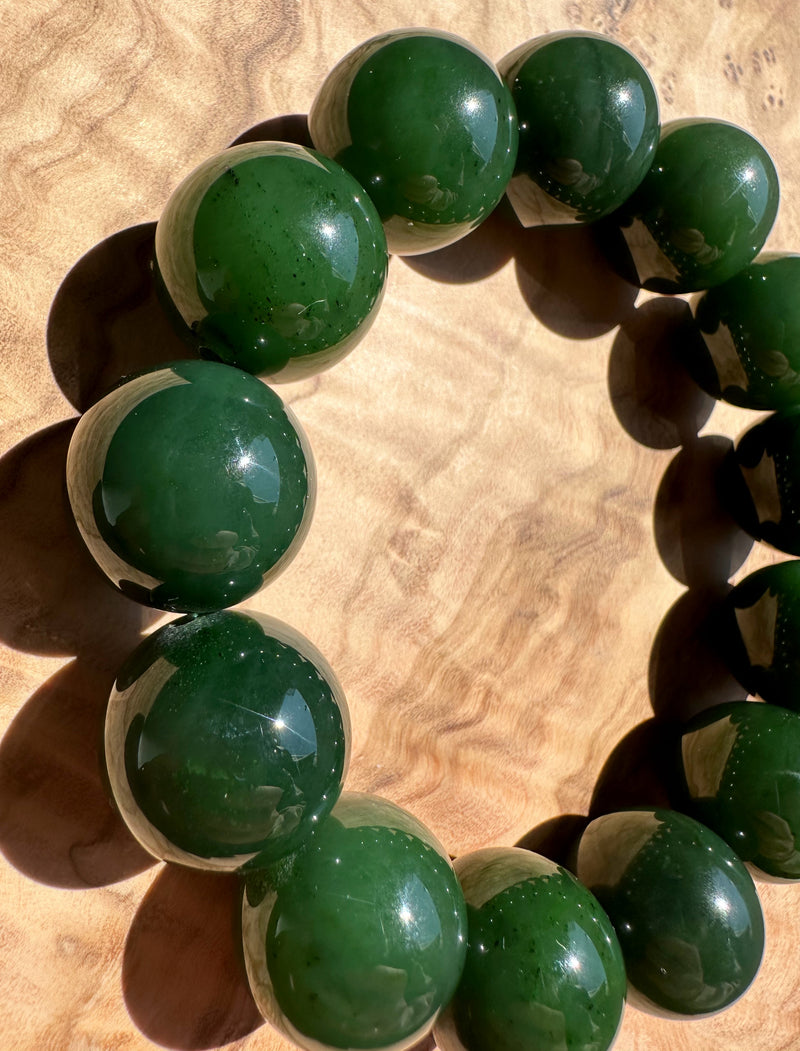 18mm A Grade Jade Bead Bracelet