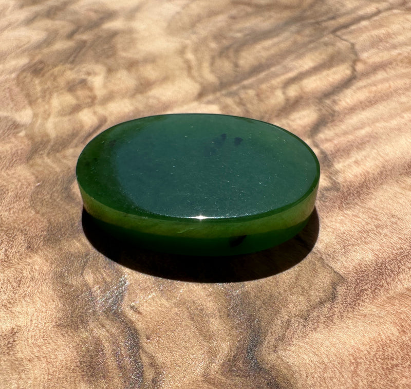 Rich Green Siberian Jade Cabochon, 18x25mm*