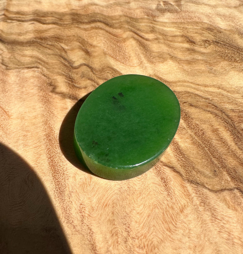Rich Green Siberian Jade Cabochon, 18x25mm*