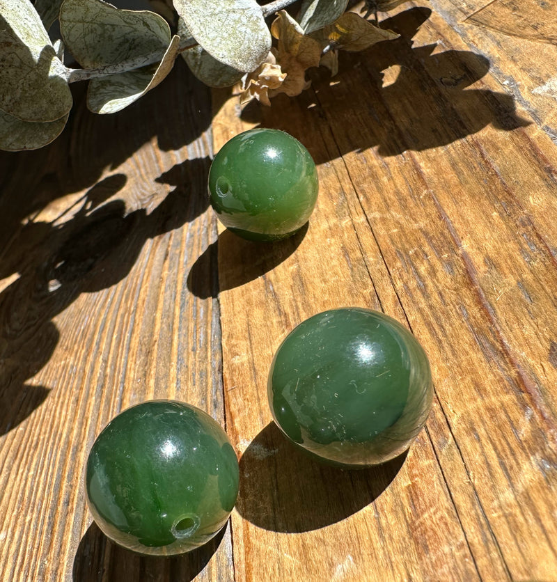 16mm Drilled Individual Jade Bead