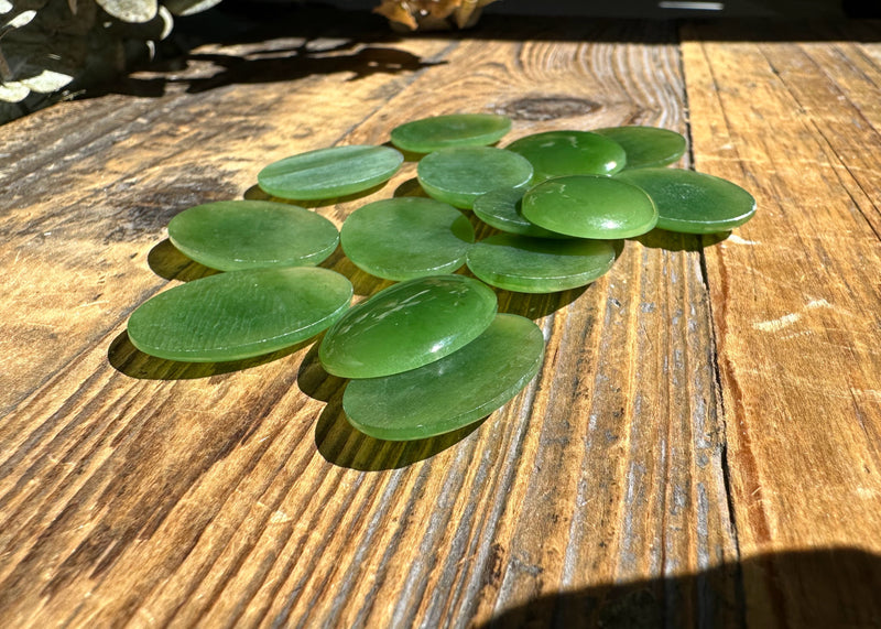 Canadian Nephrite Jade Oval Cabochon 18x25mm - Sold Individually