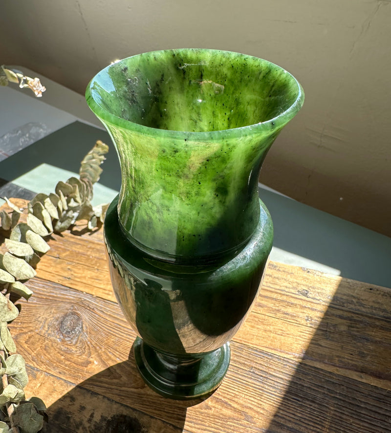 Siberian Jade Vase, 7.5"*