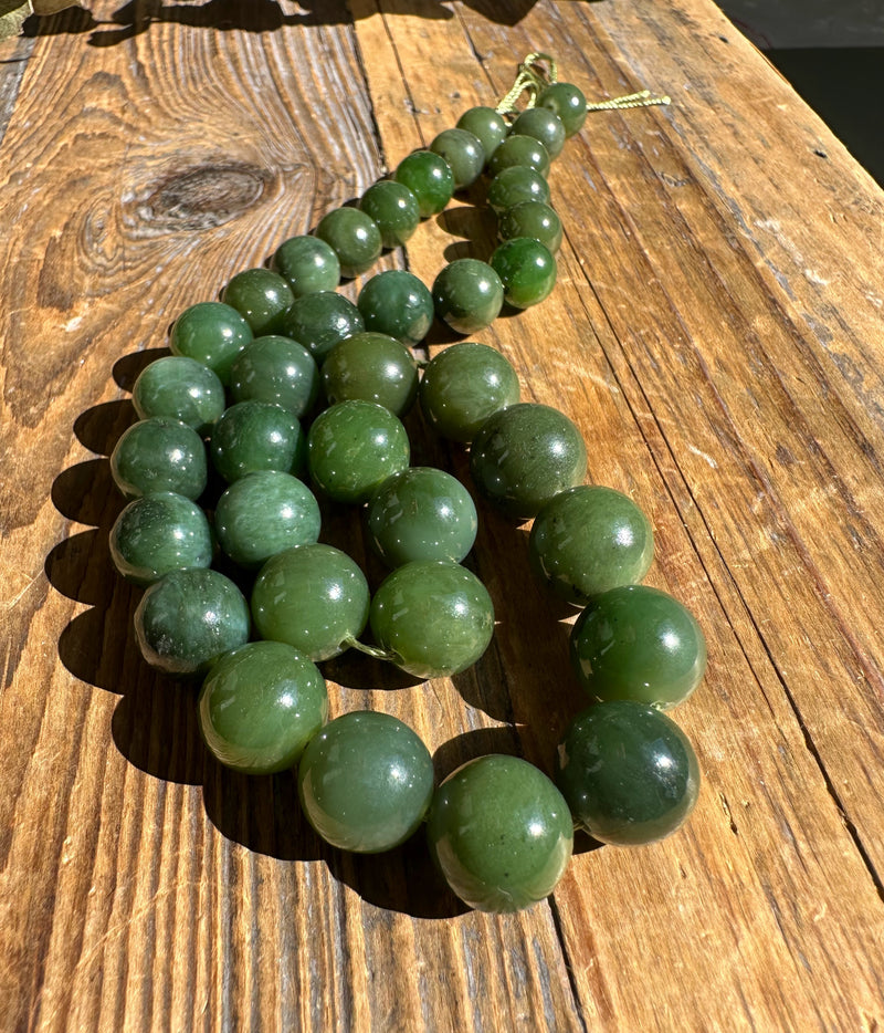 Carving Grade Graduated Canadian Jade Unstrung Beads*