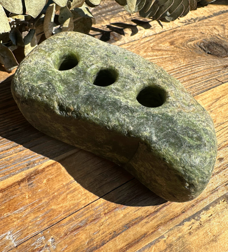 Rough Jade Pen holder 4"