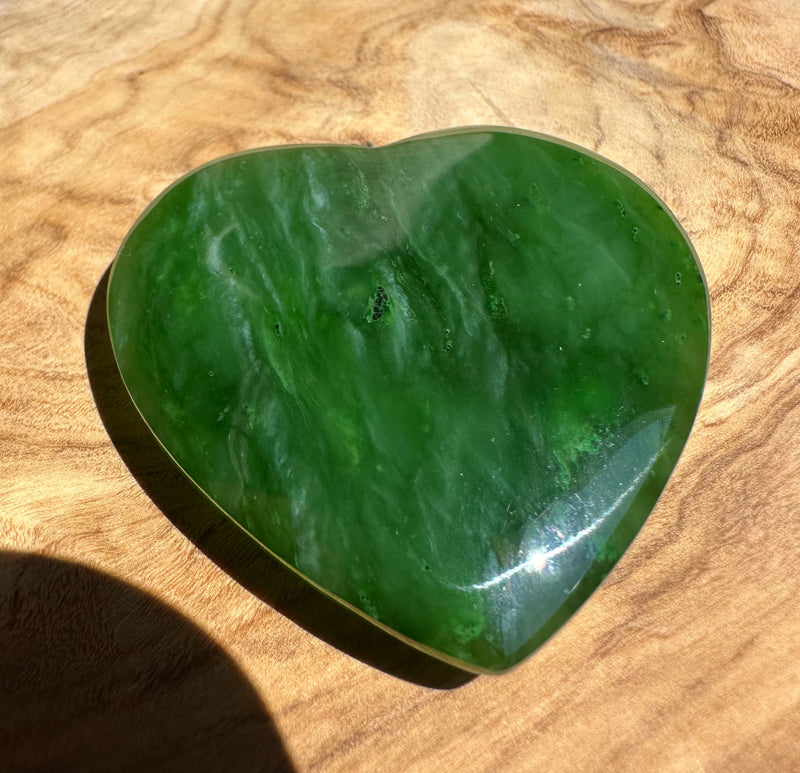 A+ Polar Jade Large 2" Heart Pendant*