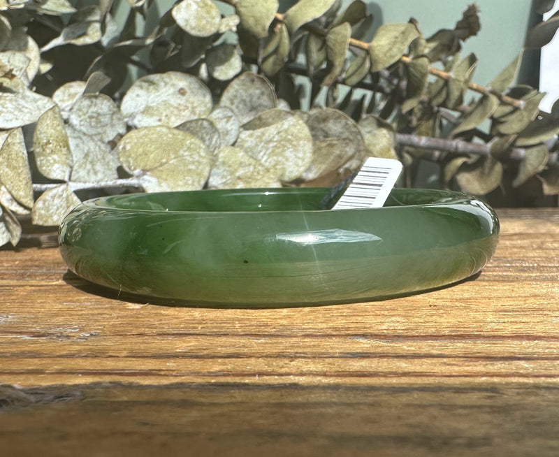 Polar Jade Bangle- 59.5 x 12.5mm - As Is