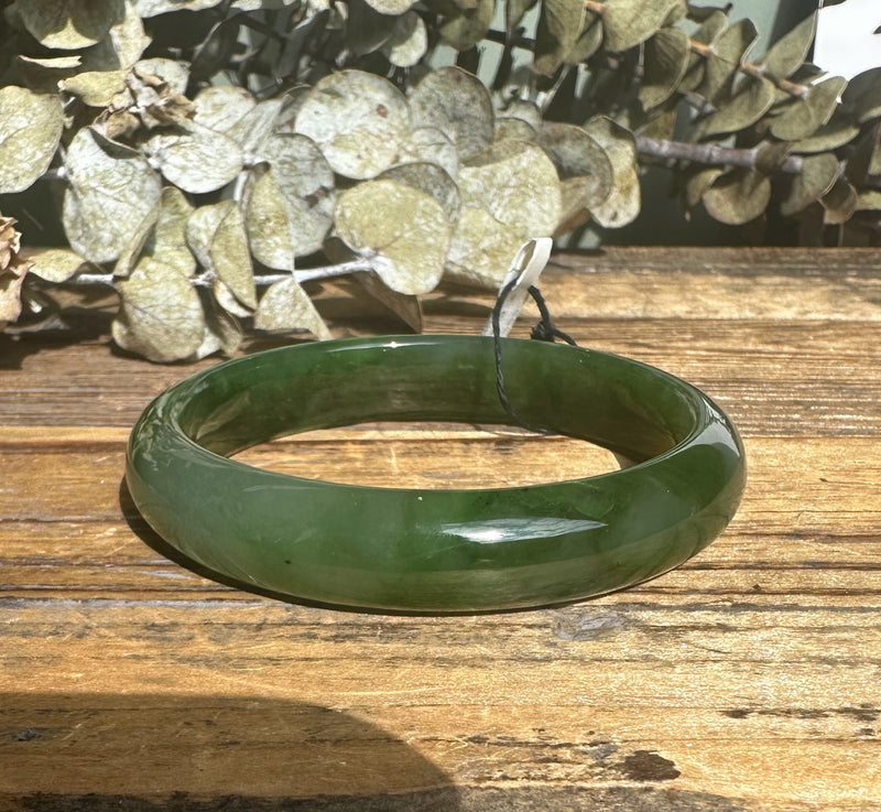 Polar Jade Bangle- 59.5 x 12.5mm - As Is