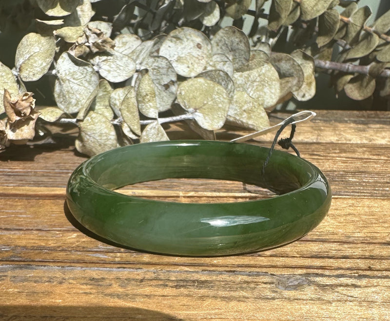 Polar Jade Bangle- 59.5 x 12.5mm - As Is