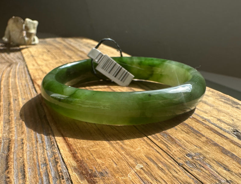 Polar Jade Bangle- 59.5 x 12.5mm - As Is