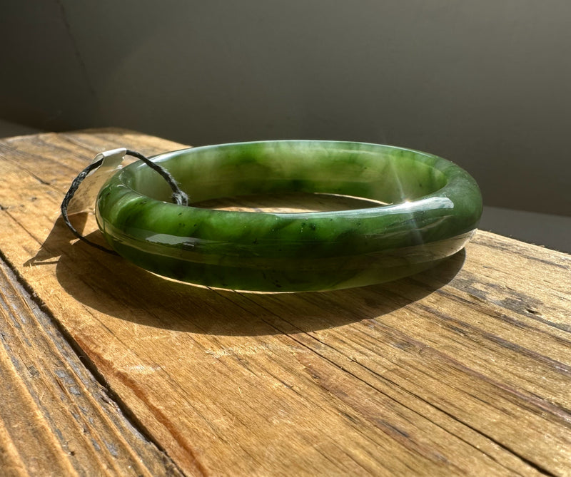 Polar Jade Bangle- 59.5 x 12.5mm - As Is