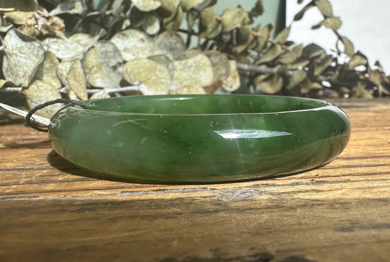 Polar Jade Bangle- 59.5 x 12.5mm - As Is