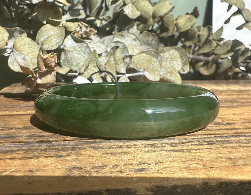 Polar Jade Bangle- 59.5 x 12.5mm - As Is