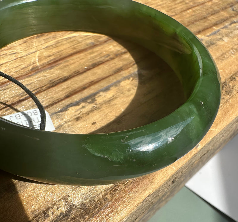 Polar Jade Bangle- 59.5 x 12.5mm - As Is