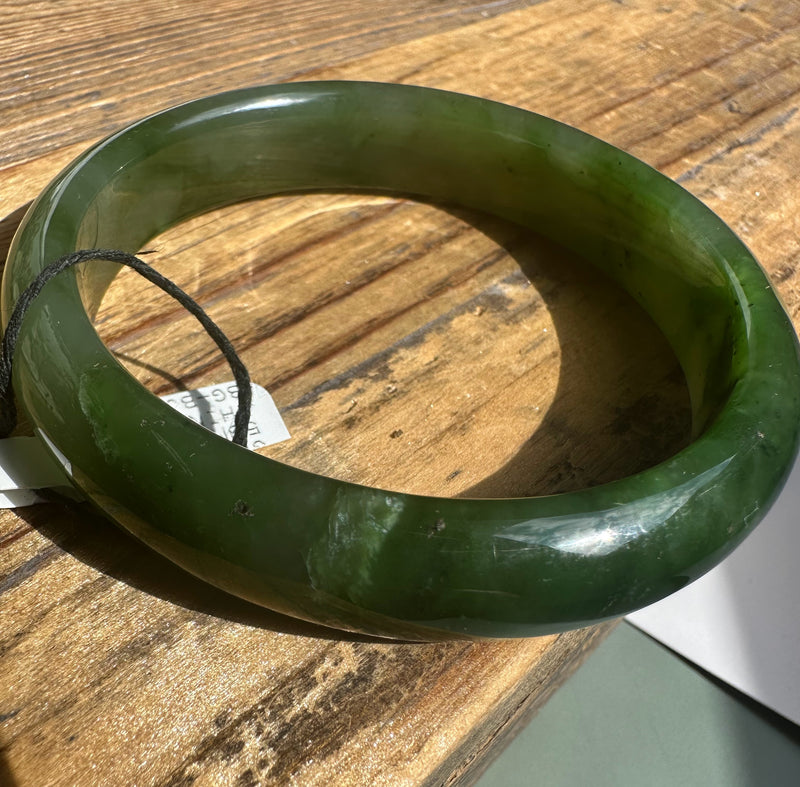 Polar Jade Bangle- 59.5 x 12.5mm - As Is